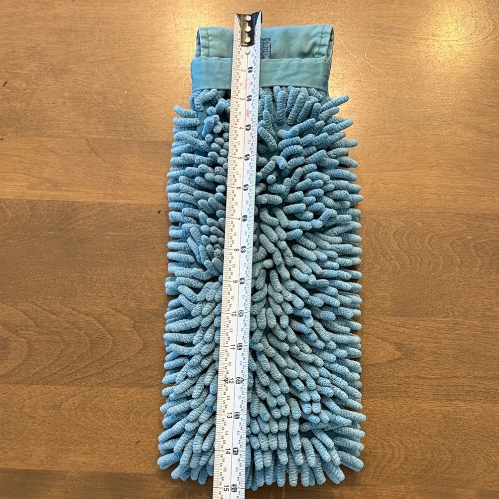 Norwex Chenille Teal Hand Towel used master kids bathroom kitchen bath
